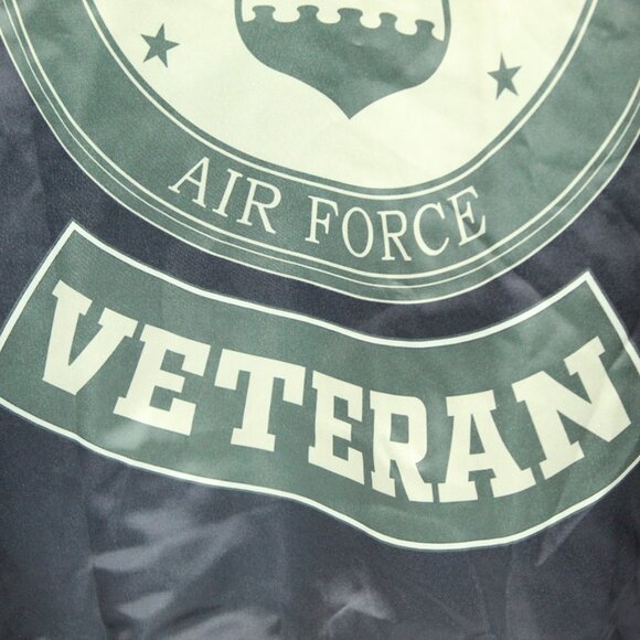 US AIR FORCE VETERAN'S BOMBER JACKET CUSTOMIZED PERSONALIZED BLACK SATIN SIZE 3X - Picture 7 of 8
